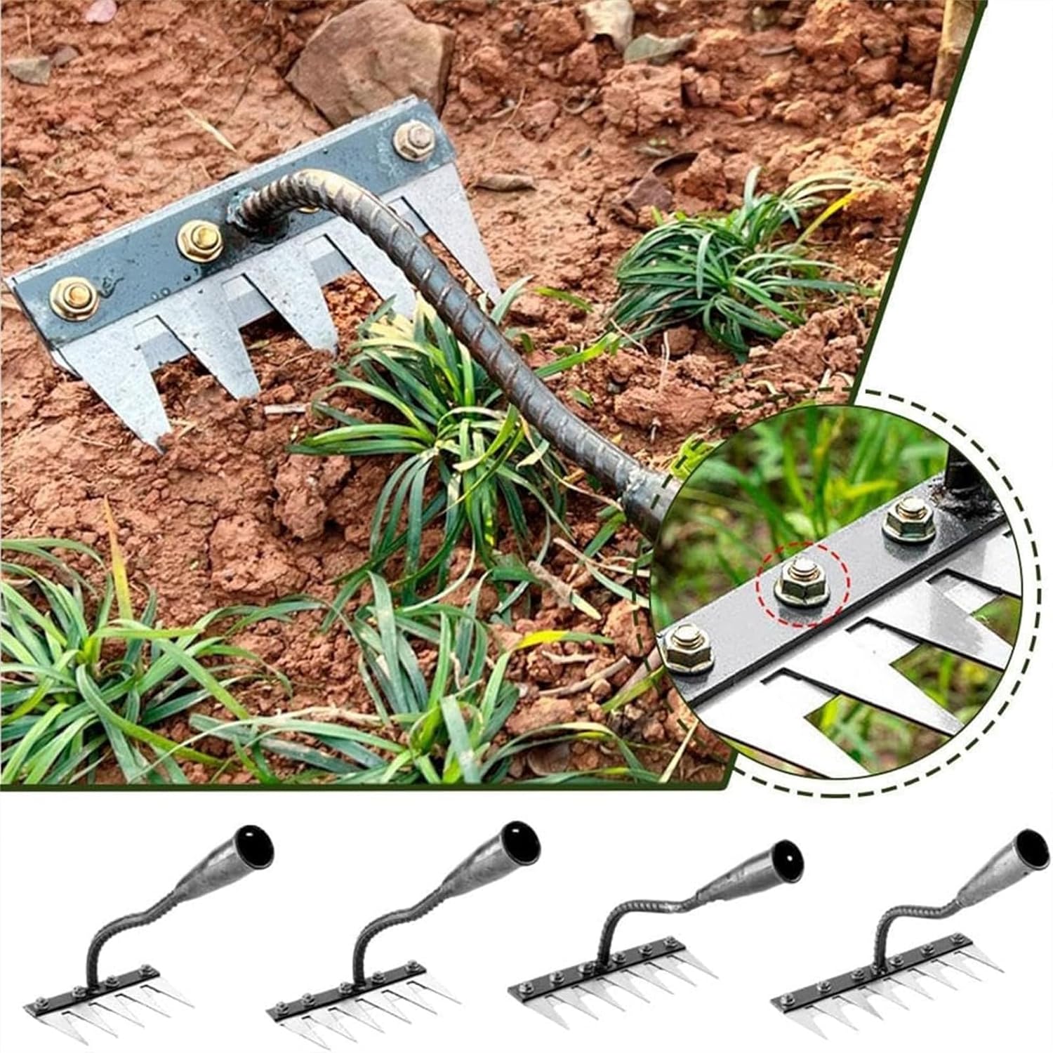 5/6/7/8 denti rastrello in met - Agriculture Farming Hand Tools recensione e prezzo