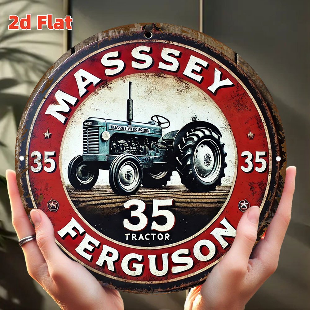 Targa in Metallo Rotonda Retrò - Farming Agriculture Logo recensione e prezzo